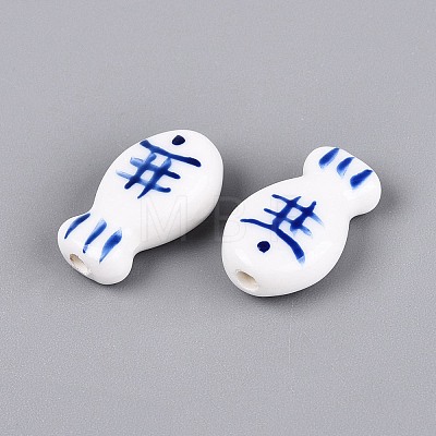 Handmade Porcelain Ceramic Beads PORC-Q005-06D-1