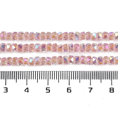Electroplate Glass Beads Strands X-GLAA-Q105-03B-1