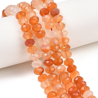 Natural Red Agate Beads Strands G-C259-A37-5x8mm-1