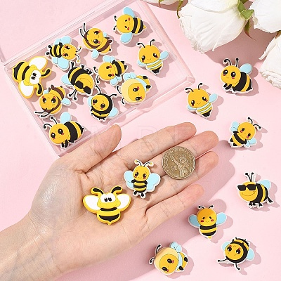 20Pcs 10 Styles PVC & Silicone Beads FIND-YW0017-88-1