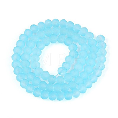 Baking Paint Frosted Glass Beads Strands FGLA-N003-6mm-02-1