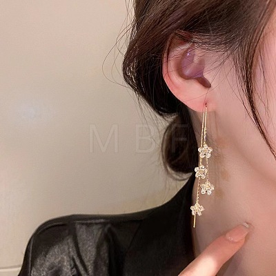 Alloy Rhinestone Dangle Earrings FS-WG75843-01-1