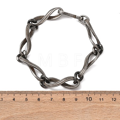 304 Stainless Steel Link Chain Bracelets for Women Men BJEW-C148-04AS-1