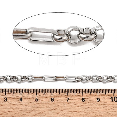 304 Stainless Steel Figaro Chains CHS-K024-03P-1