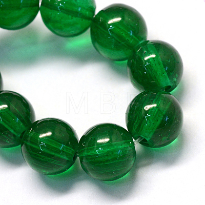 Baking Painted Transparent Glass Round Bead Strands X-DGLA-Q022-8mm-25-1