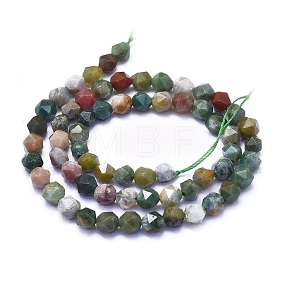 Natural Indian Agate Beads Strands G-L552O-07-6mm-1