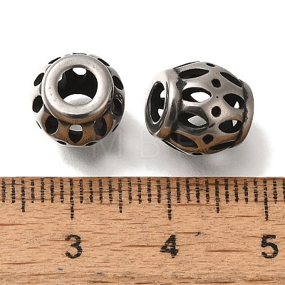 304 Stainless Steel European Beads STAS-D191-08G-AS-1