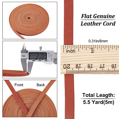 Gorgecraft Flat Leather Jewelry Cord WL-GF0001-07A-01-1