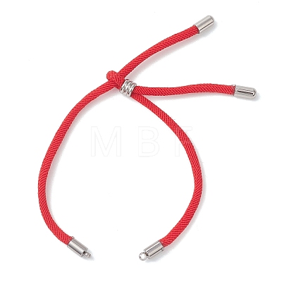 Nylon Round Cord Slider Bracelet Makings AJEW-JB01516-1