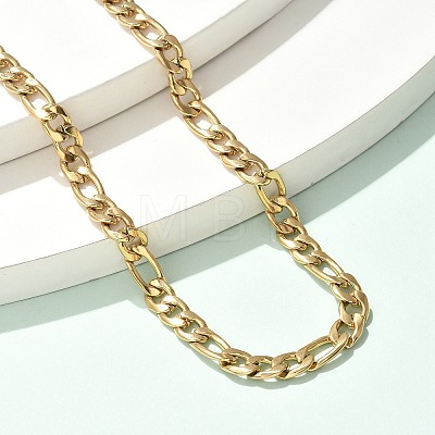 304 Stainless Steel Figaro Chain Necklaces NJEW-S442-02G-1