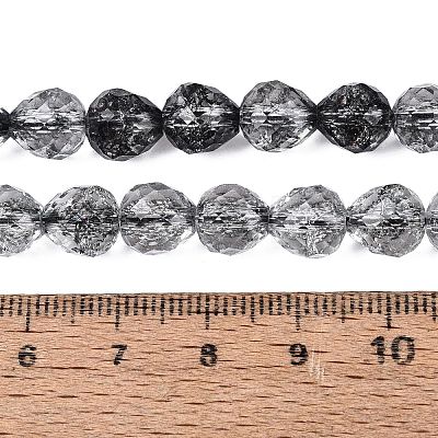 Crackle Transparent Glass Beads Strands GLAA-N068-04A-01-1