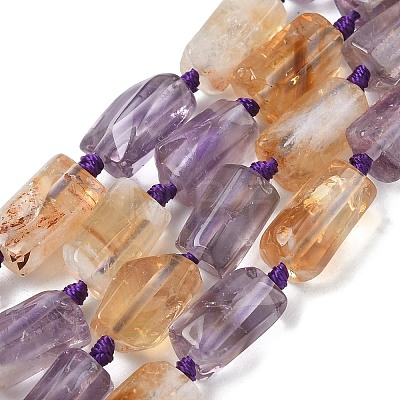 Natural Ametrine Beads Strands G-C270-K20-1