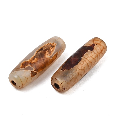 Tibetan Style dZi Beads TDZI-E004-64-03-1