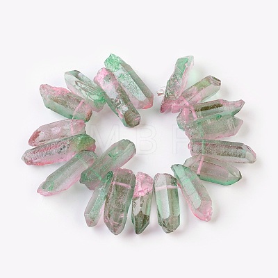 Natural Quartz Crystal Points Beads Strands G-G767-06-1