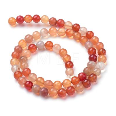 Natural Carnelian Bead Strands G-R411-29-4mm-1