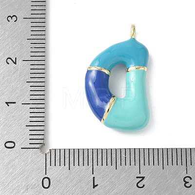 Brass Enamel Pendants KK-E093-03G-D-01-1