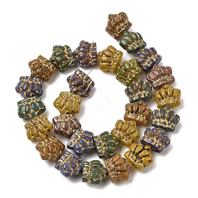 Painted Glass Beads Strands GLAA-H042-01-1