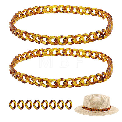 2Pcs Acrylic Link Cap Chain HJEW-CO00005-1