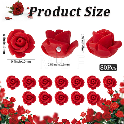 80Pcs Cinnabar Beads FIND-SC0014-38-1