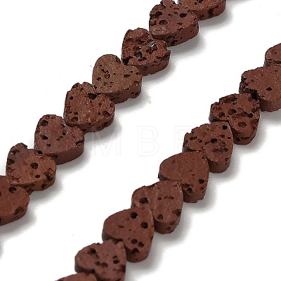 Synthetic Lava Rock Dyed Beads Strands G-R010-01B-1