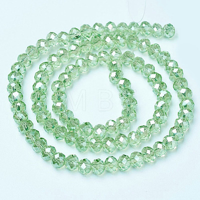 Electroplate Glass Beads Strands X-EGLA-A034-T4mm-B17-1