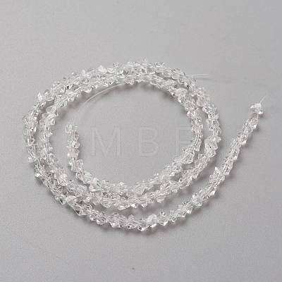 Transparent Solid Color Glass Beads Strands GLAA-L031-01-B01-1