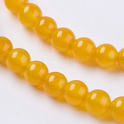 Natural Agate Beads Strands G-G583-6mm-04-1