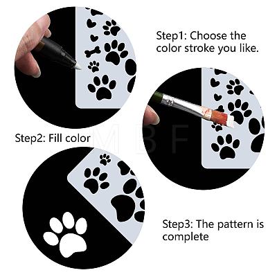 PET Plastic Drawing Painting Stencils Templates DIY-WH0244-162-1