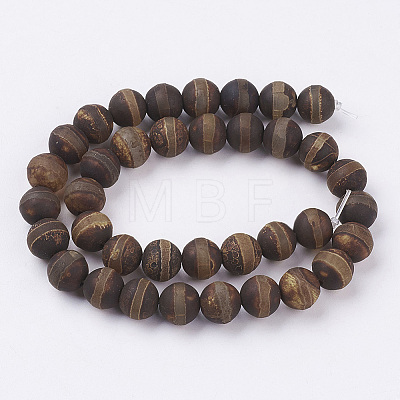 Tibetan Style dZi Beads G-G039-10mm-M-1