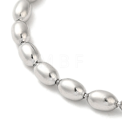 304 Stainless Steel Oval Ball Chain Bracelets for Women BJEW-C046-01P-1