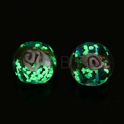 Luminous Handmade Gold Sand Lampwork Beads LAMP-T021-03E-1