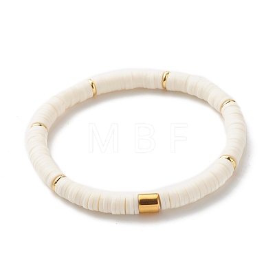 Synthetic Hematite & Polymer Clay Hieishi Beads Stretch Bracelets Set BJEW-JB07442-1