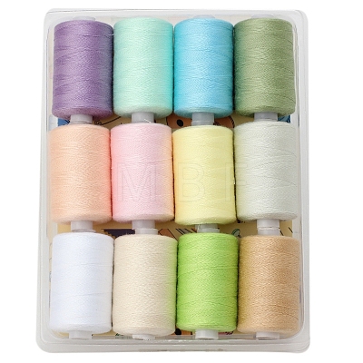 12 Colors Polyester Sewing Thread PW-WGD975A-12-1