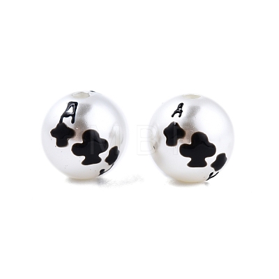 Halloween Opaque ABS Plastic Imitation Pearl Enamel Beads KY-G020-01H-1