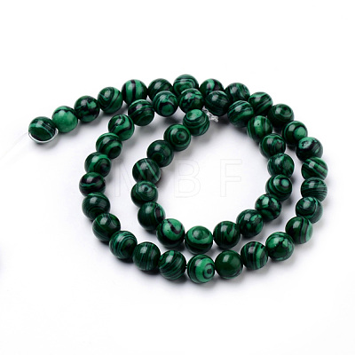 Synthetic Malachite Bead Strands G-Q462-57-4mm-1