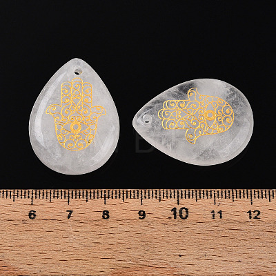 Natural Quartz Crystal Pendants G-N345-05F-1