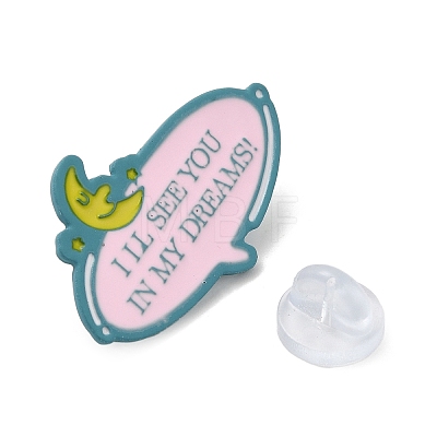 Inspirational Word I'll See You In My Dreams Enamel Pins JEWB-G032-02E-1