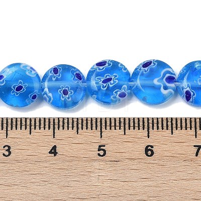 Handmade Millefiori Lampwork Beads Strands LAMP-G166-17B-03-1