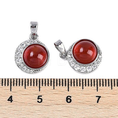 Natural Carnelian(Dyed & Heated) Pendants KK-U043-53P-01-1