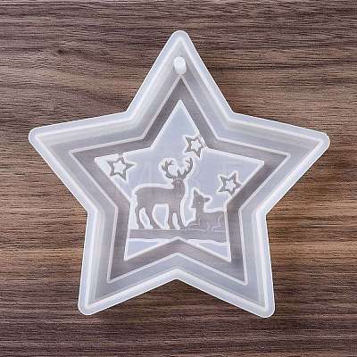 Christmas Theme DIY Pendants Decoration Silicone Mold DIY-F151-01D-1