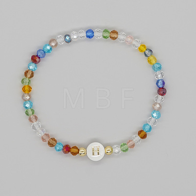 Handmade Bohemian Colorful Faceted Rondelle Glass Beaded Stretch Bracelets UI5654-8-1