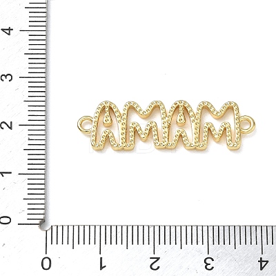 Hollow Brass Connector Charms KK-CBAE532-01L-G-1