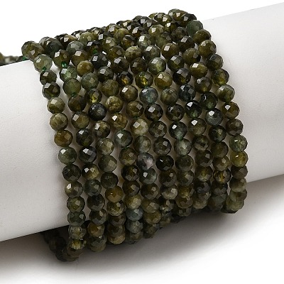 Natural Green Tourmaline Beads Strands X-G-L653-B03-3mm-1