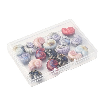 18Pcs 6 Colors Handmade Porcelain Beads for DIY Bracelet Accessories PORC-FS0001-24-1