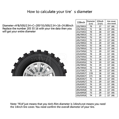 Oxford Fabric Tyre Cover AJEW-WH0229-001-1