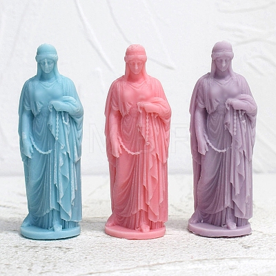 3D Buddhist Woman DIY Food Grade Silicone Candle Molds PW-WG89310-01-1