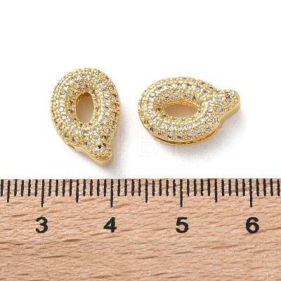 Rack Plating Brass Micro Pave Cubic Zirconia Slide Charms KK-C084-34G-Q-1