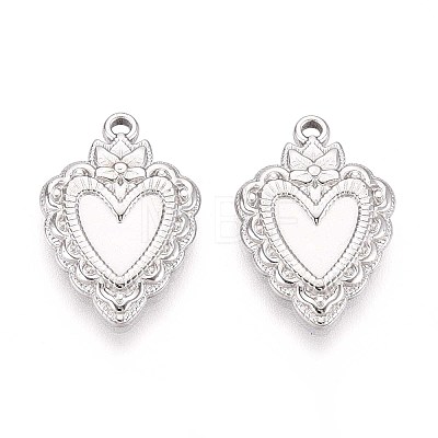 304 Stainless Steel Pendant Cabochon Settings STAS-T067-03P-1