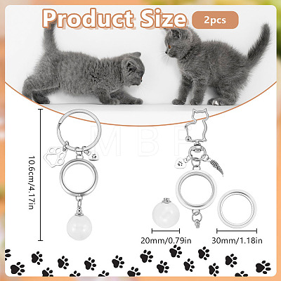 2Pcs Stainless Steel & Alloy Keychains KEYC-DR00023-1