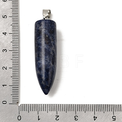 Natural Sodalite Pointed Pendants G-F820-12J-1